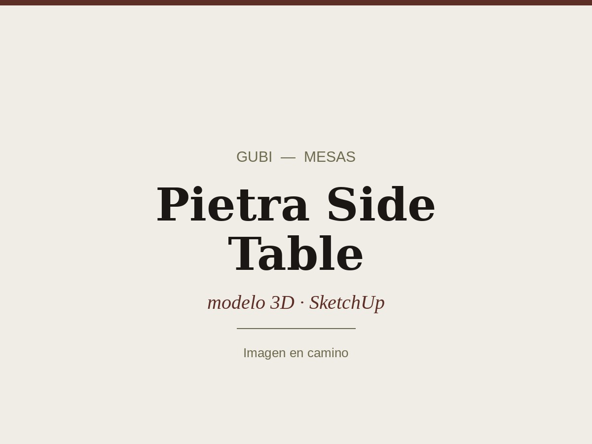 Pietra Side Table — modelo 3D para SketchUp