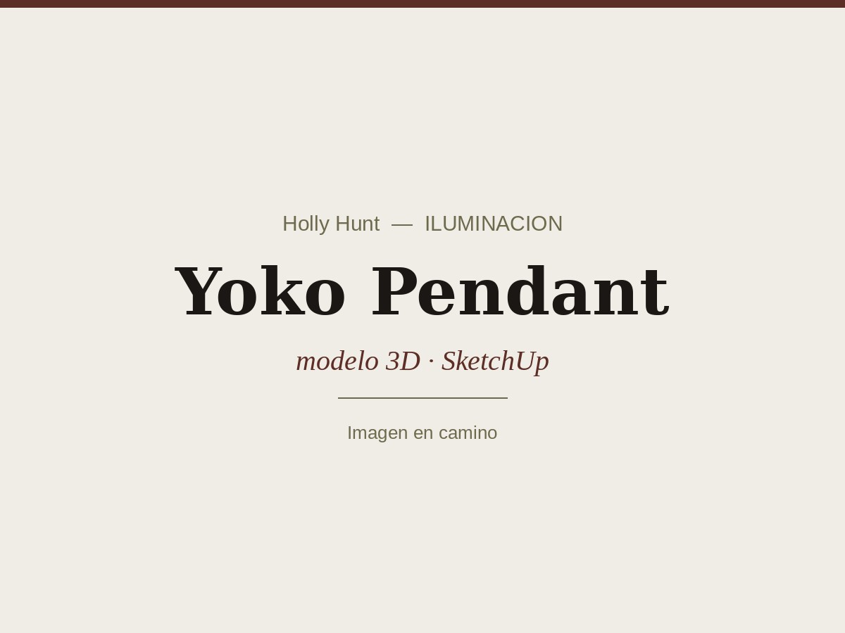 Yoko Pendant — modelo 3D para SketchUp