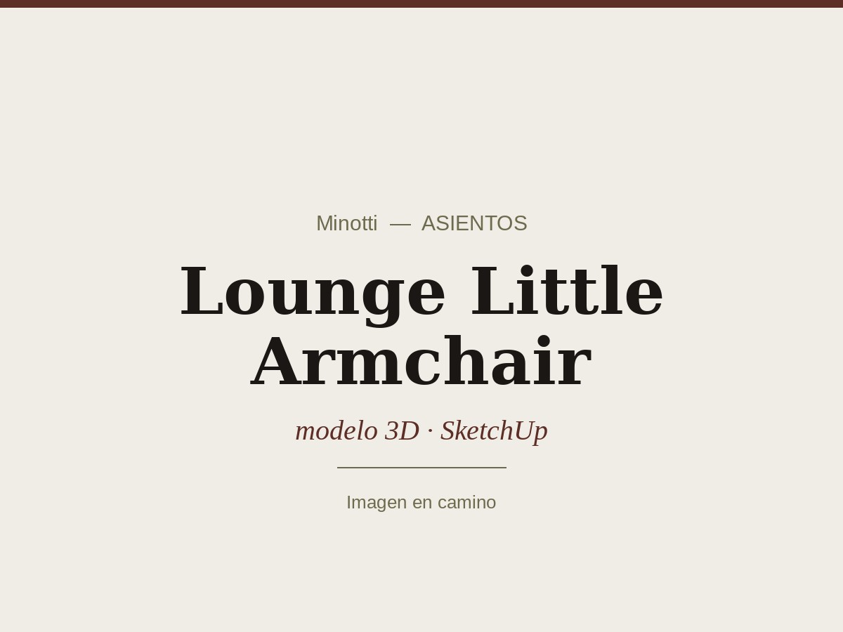 Lounge Little Armchair — modelo 3D para SketchUp